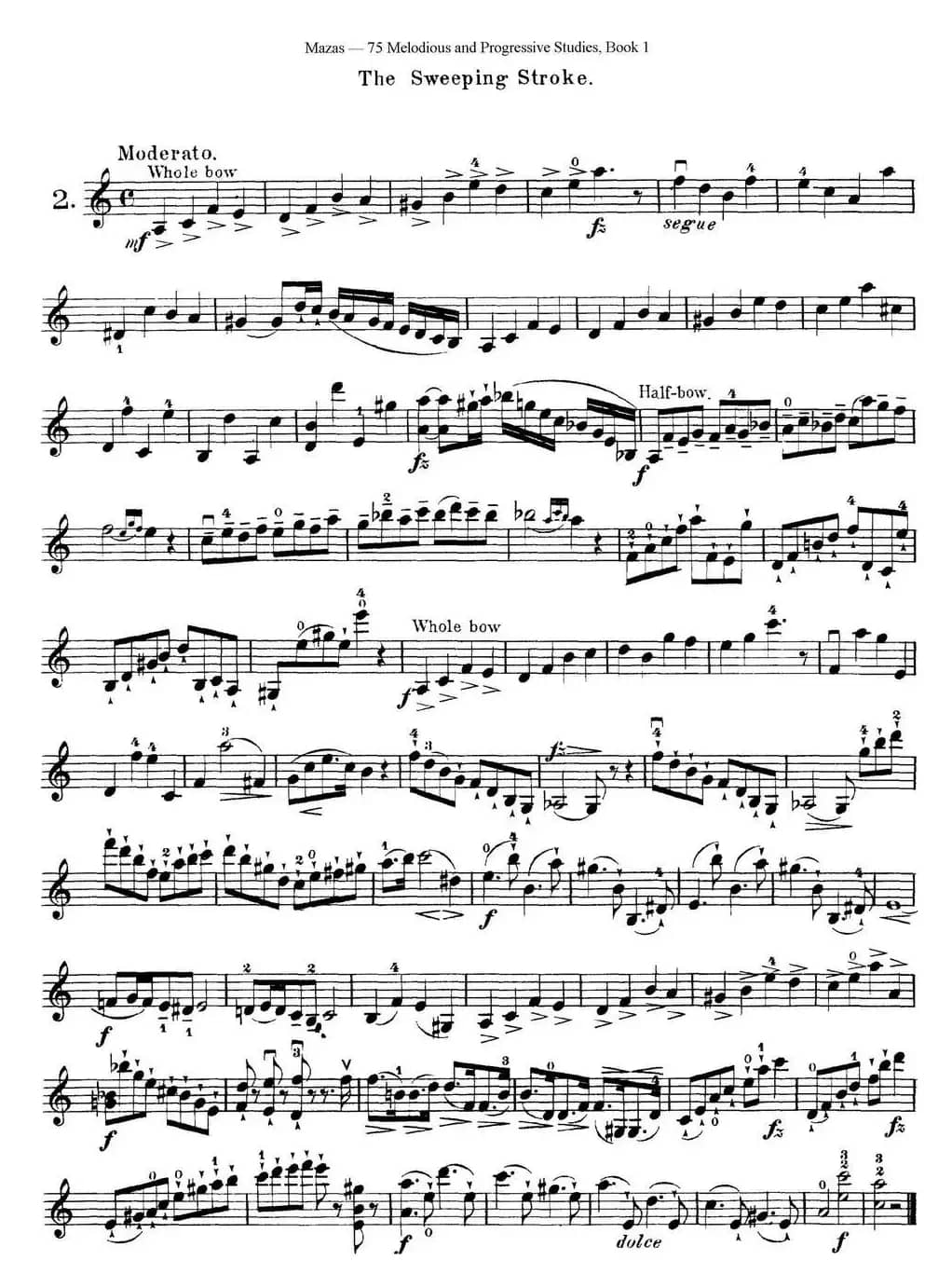 马扎斯小提琴练习曲 Op.36 第一册 特殊练习曲（2）