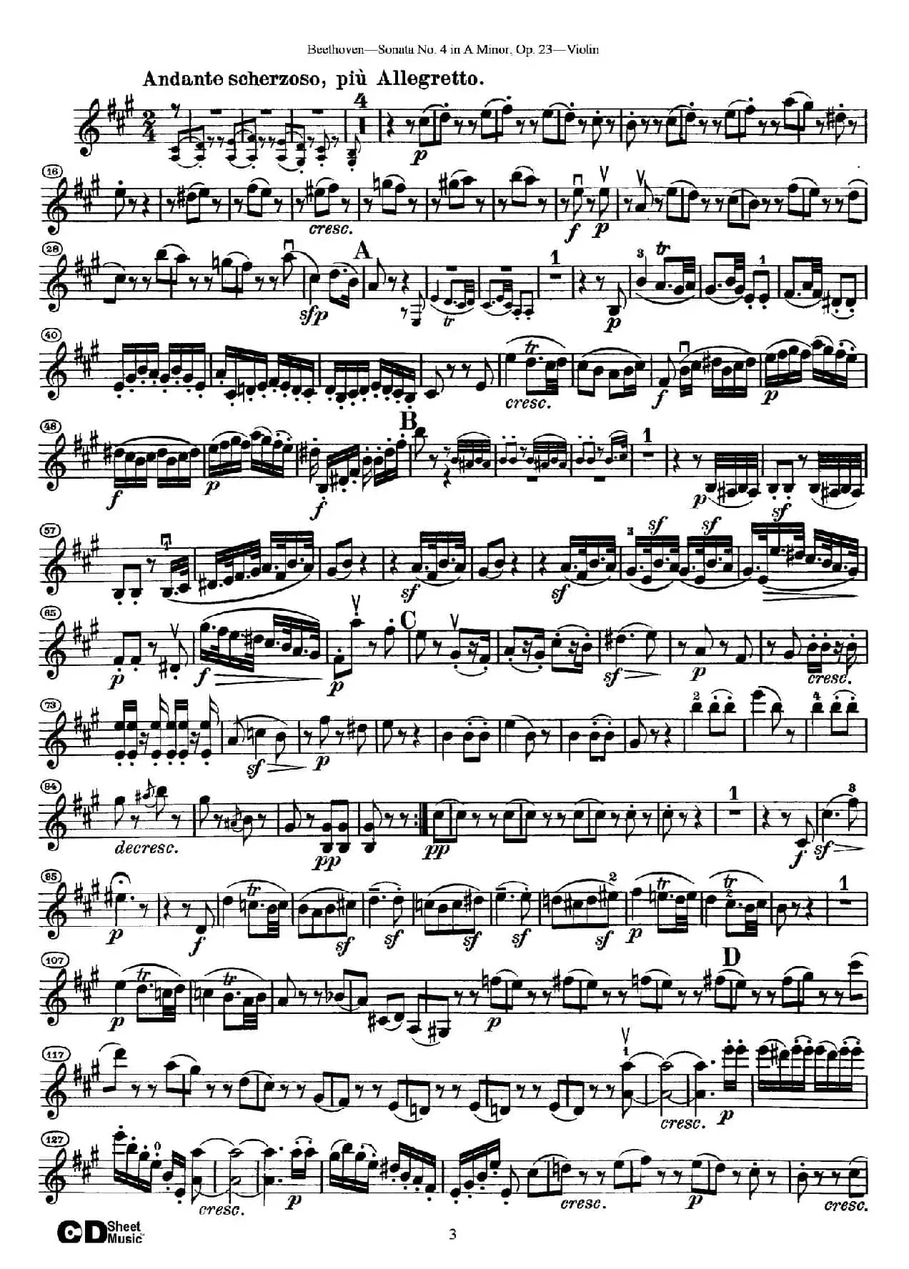 A小调第四小提琴奏鸣曲（Sonata No.4 in A Minor Op.23）