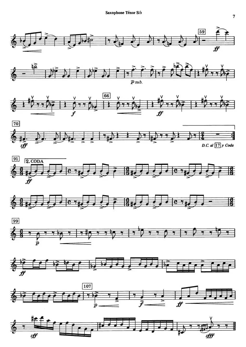 HISTOIRE DU TANGO（四重奏次中音分谱）