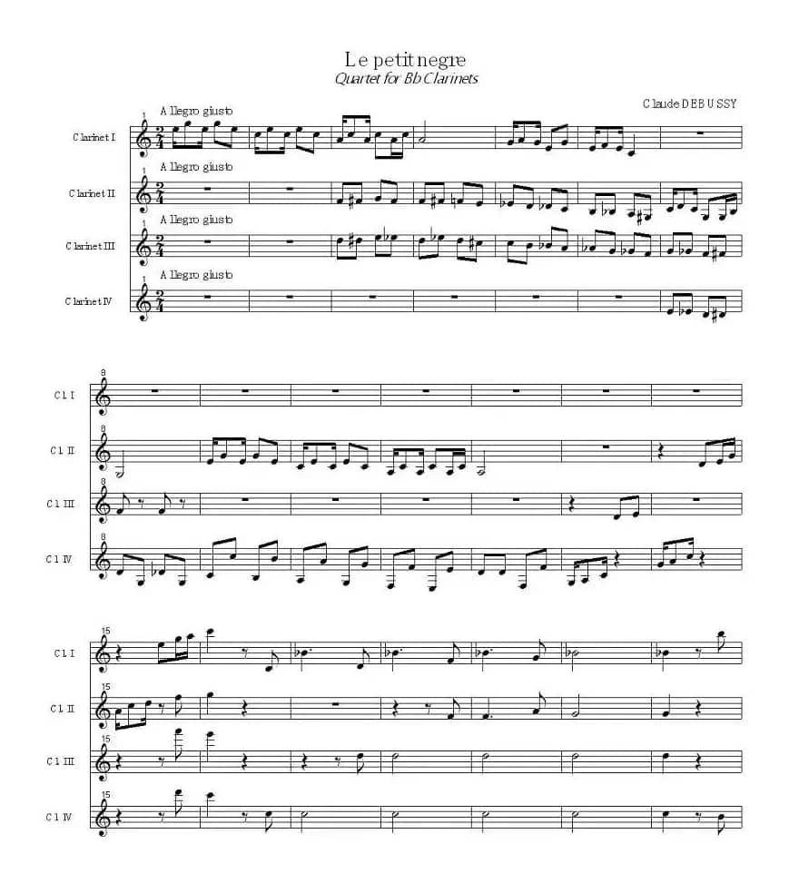 小黑人（黑管四重奏）