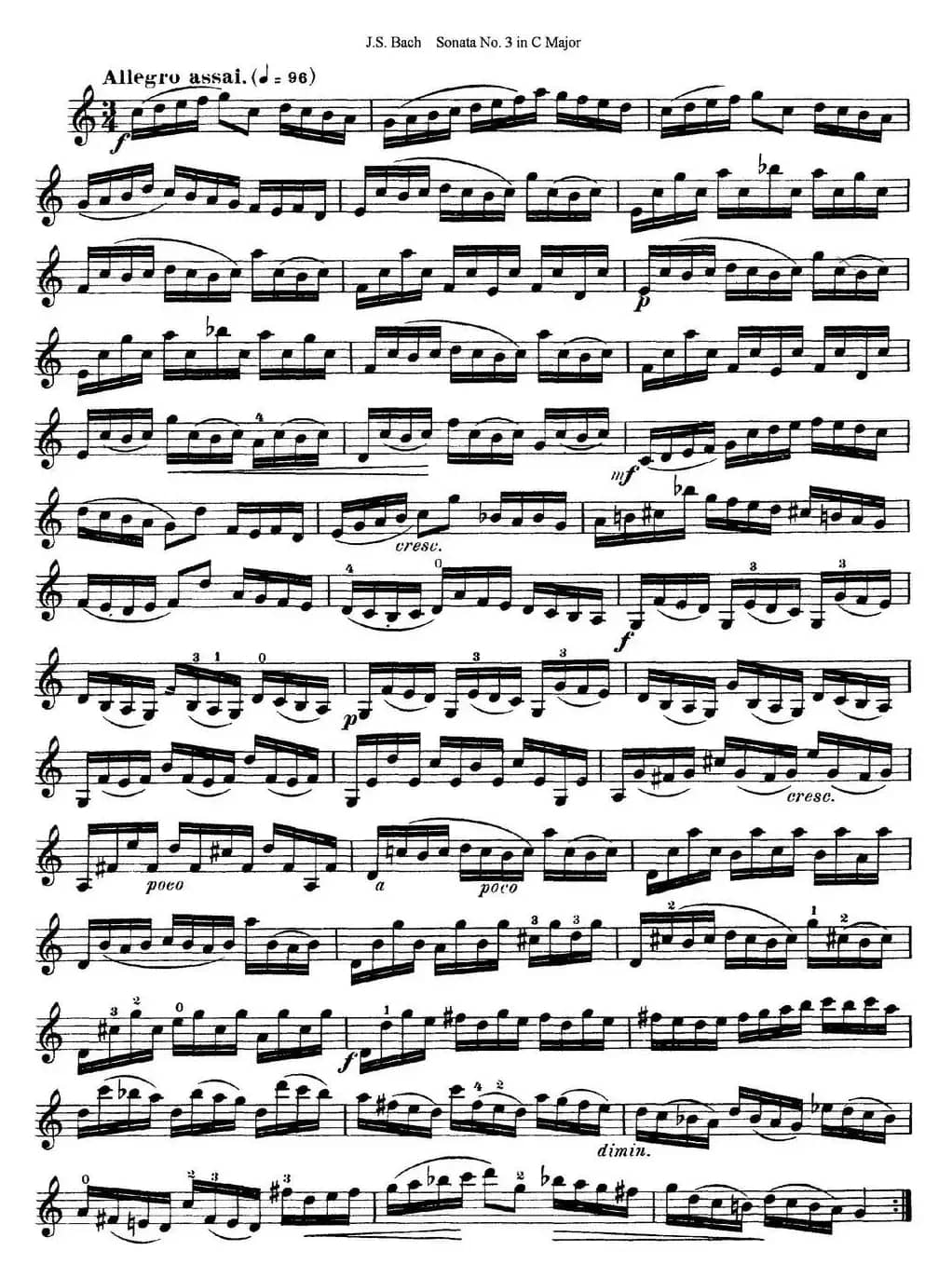 6 Violin Sonatas and Partitas 5.Sonata No.3 in C Major
