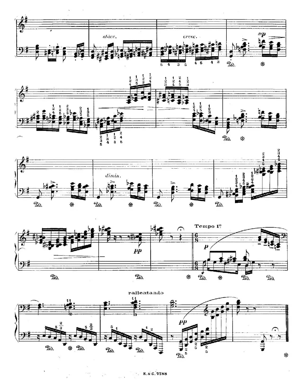 12 Etudes For The Left Hand Op.92 No.5（12首为左手而作的钢琴练习曲）