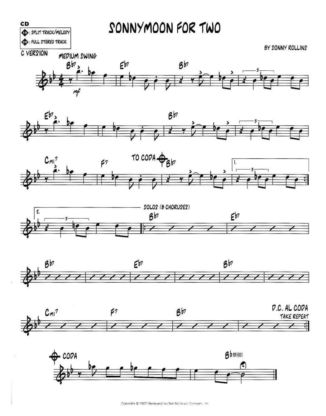 SONNYMOON FOR TWO（jazz系列萨克斯谱）