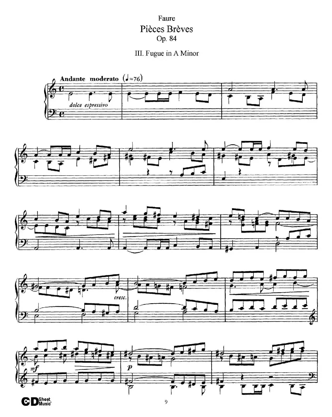Pieces Breves Op.84（Ⅲ）