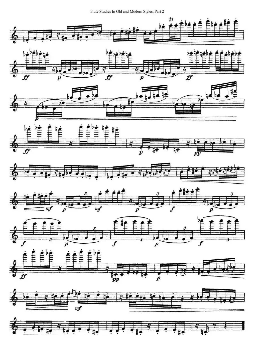 斯勒新老风格长笛练习重奏曲（第二部分）（NO.37）