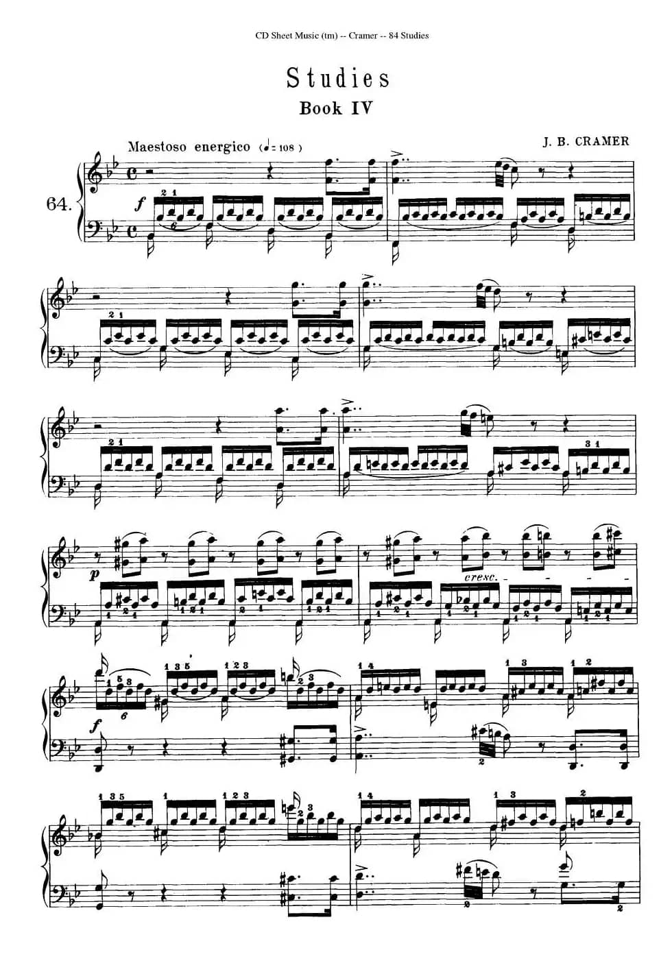 Cramer - 84 exercices（61—65）（克拉莫84首钢琴练习曲）