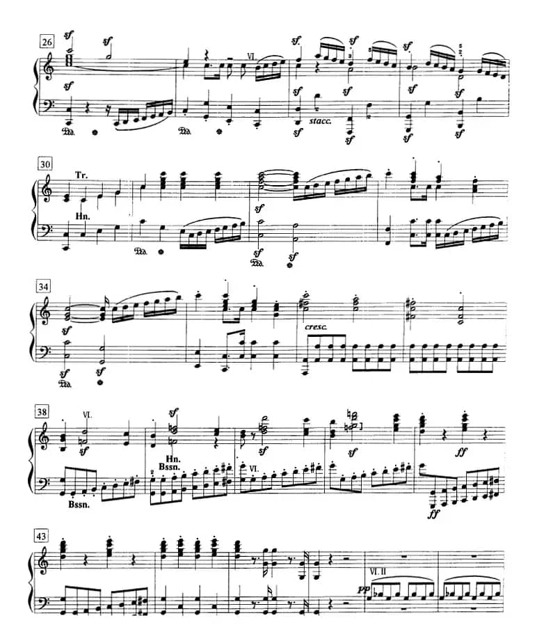 钢琴教程第八级 大型乐曲（C大调第一钢琴协奏曲 Op.15 第一乐章）