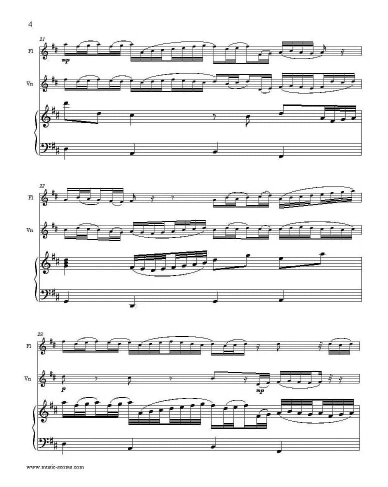 Canon in D（G大调卡农）（长笛+小提琴+钢琴三重奏）