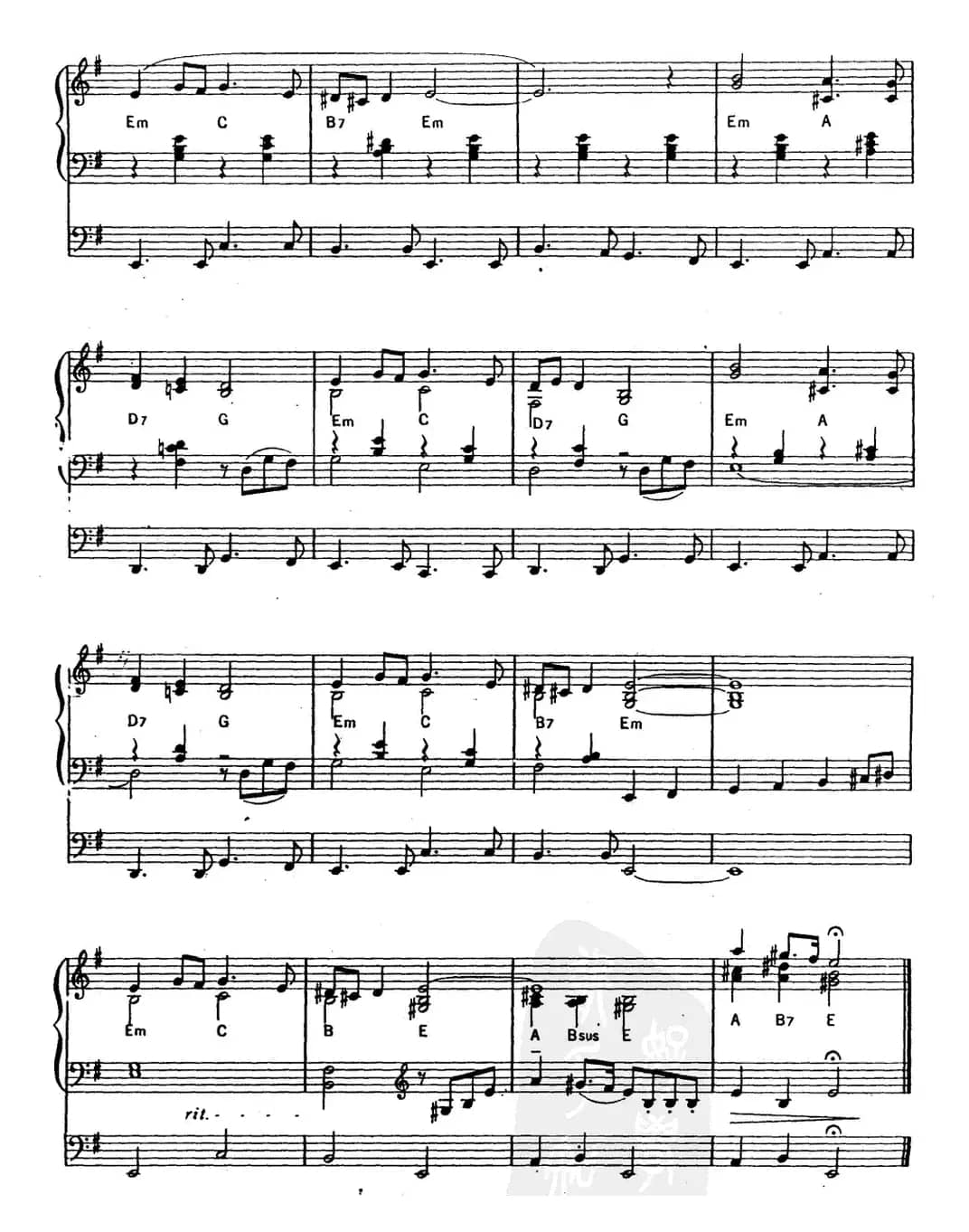 蓝色的爱（双排键电子琴）