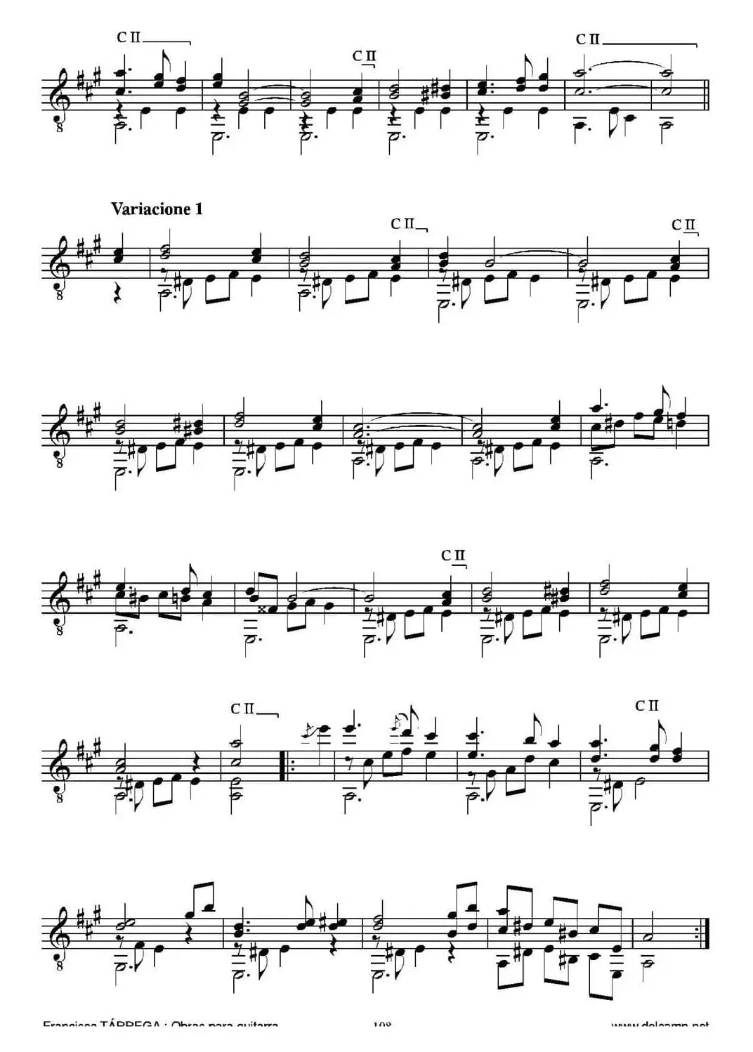 EL CARNAVAL DE VENECIA(Grande variaciones sobre un tema de Niccolo Paganini)（古典吉他）