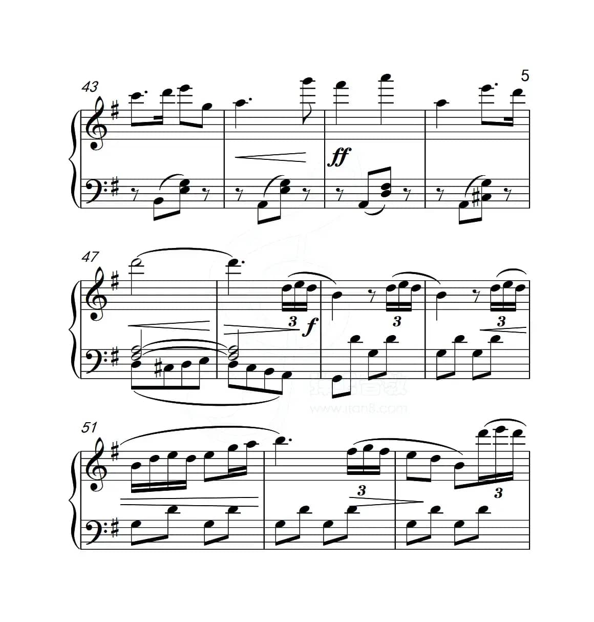 第五级 小小行列（中国音乐学院钢琴考级作品1~6级）