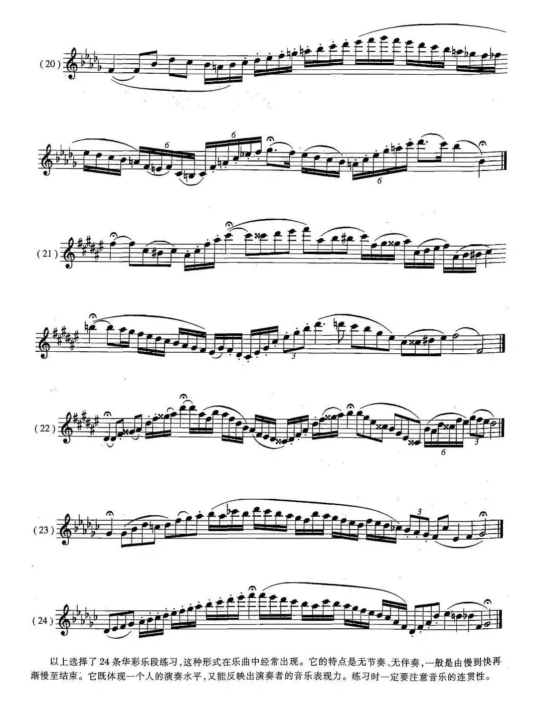 萨克斯练习曲合集（5—26）华彩乐段练习24条