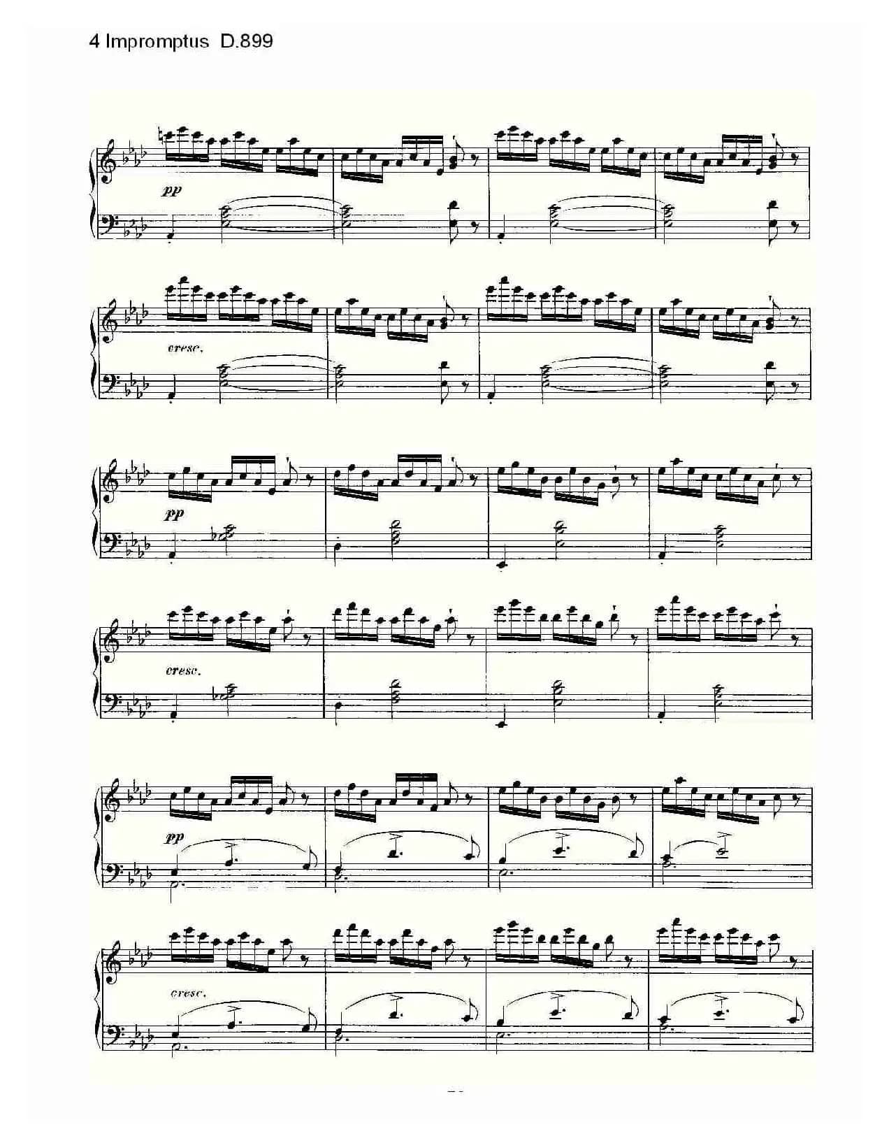 4 Impromptus D.899（4人即兴演奏 D.899）
