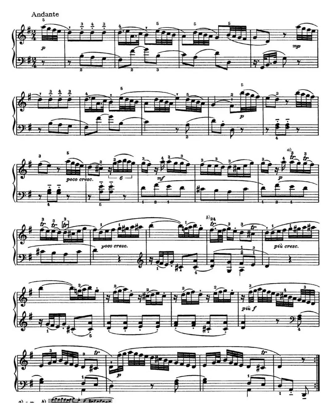 海顿 钢琴奏鸣曲 Hob XVI 3 Divertimento C major