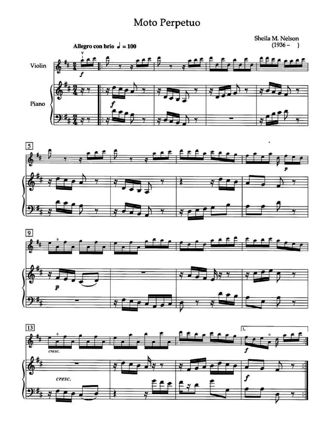 Moto Perpetuo （加拿大小提琴考级·第四级）
