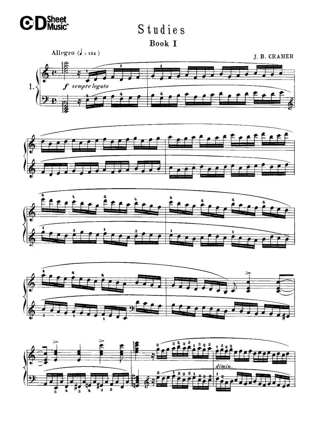 Cramer - 84 exercices（1—5）（克拉莫84首钢琴练习曲）