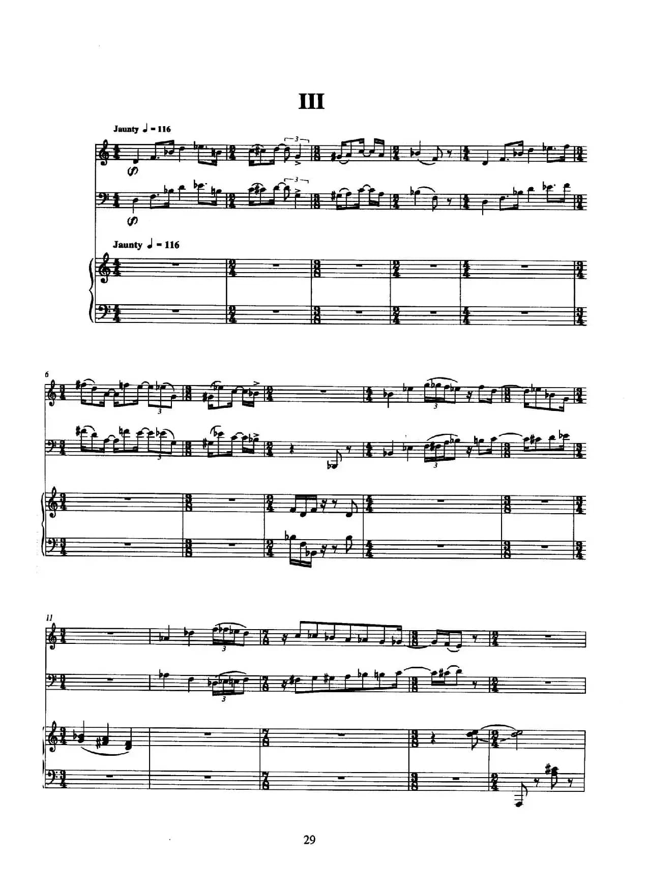 Trio（巴松、双簧管与钢琴三重奏总谱）