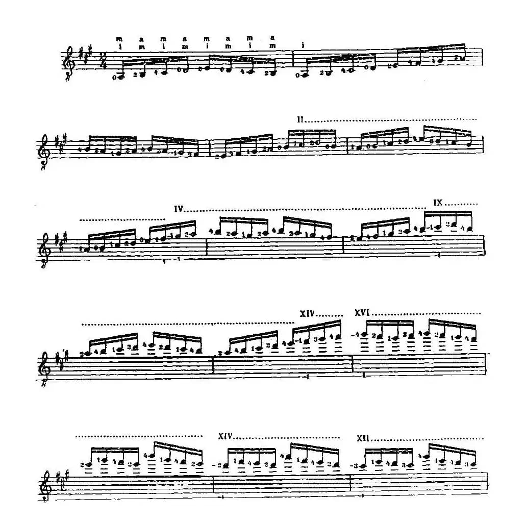 泰雷加高级技巧练习（古典吉他）