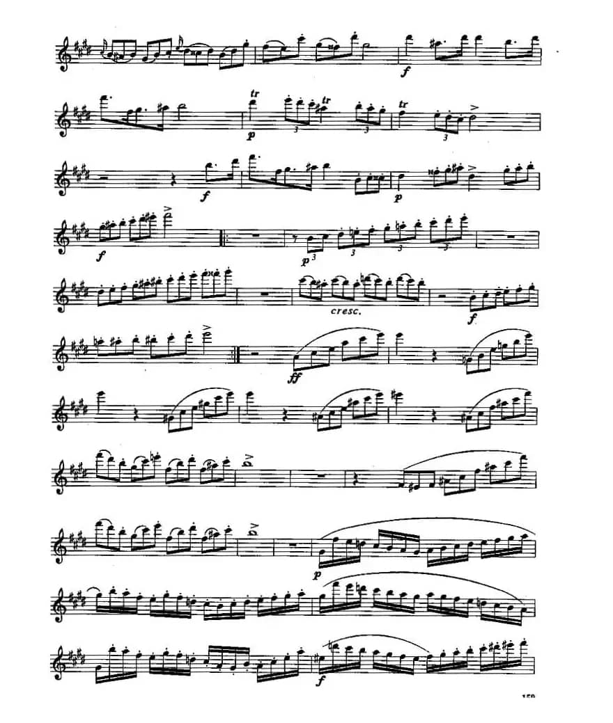 长笛八级考级曲谱（第四部分3—4）