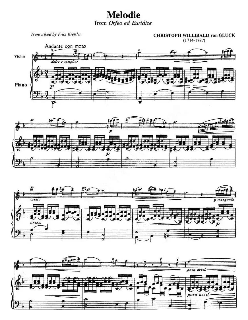 Melodie（旋律、小提琴+钢琴伴奏）