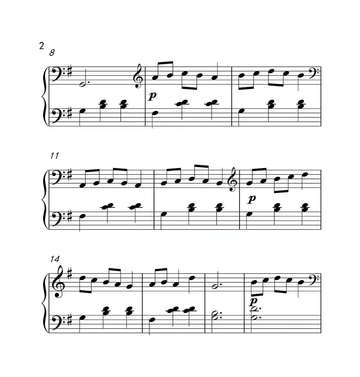 第一级B组 青蛙大合唱（中国音乐学院钢琴考级作品1~6级）