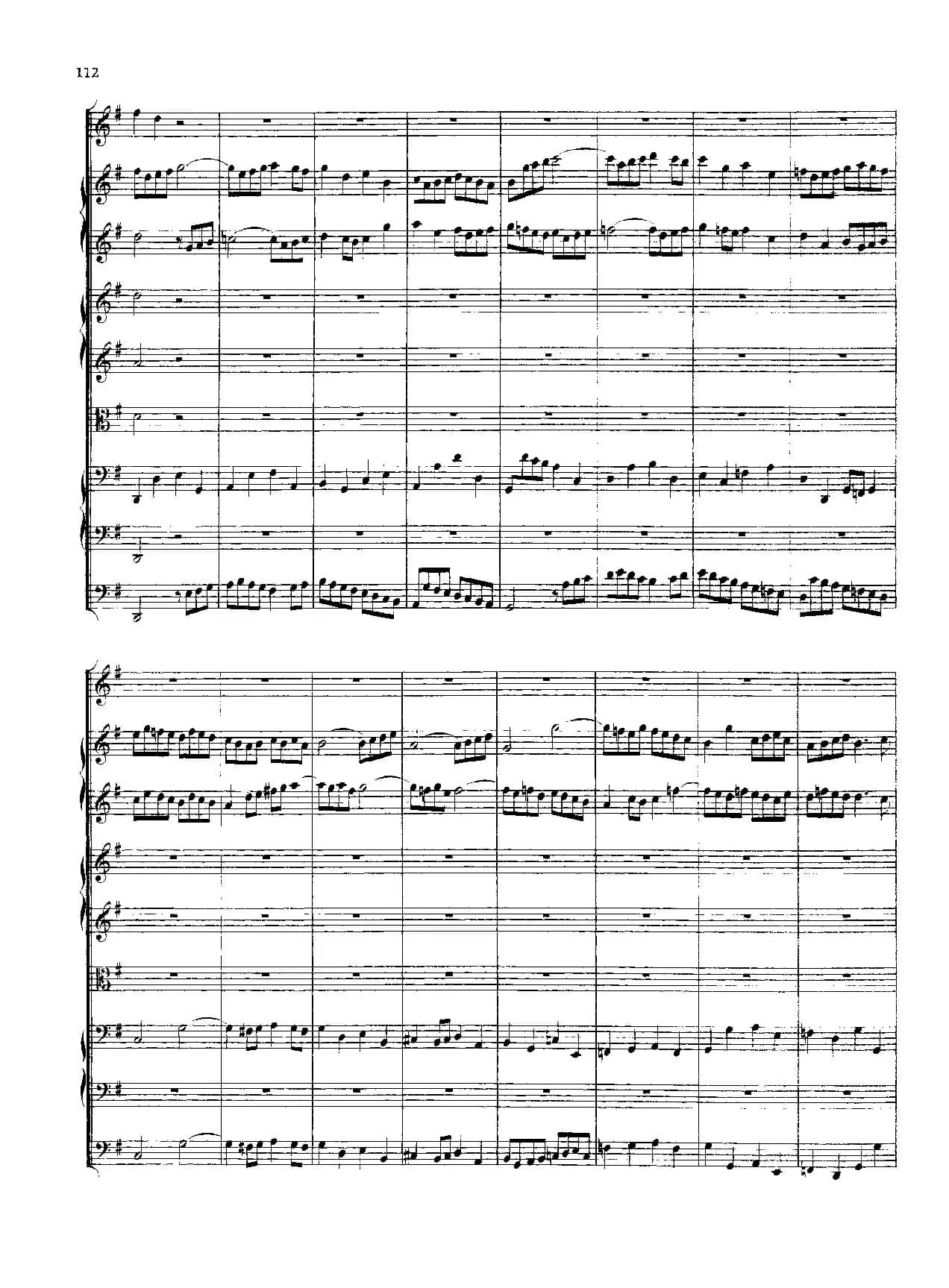 勃兰登堡第四协奏曲（弦乐合奏总谱）