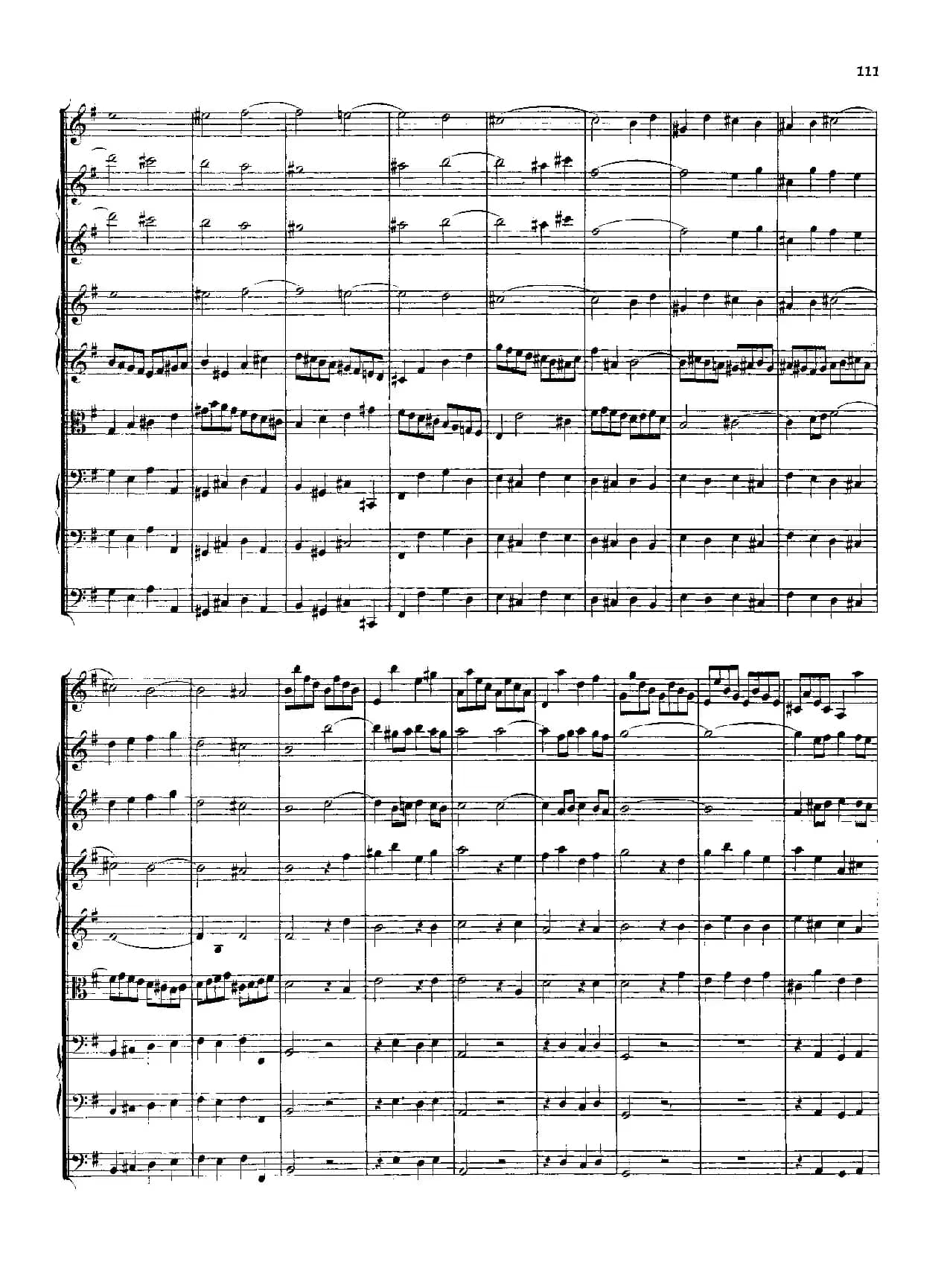 勃兰登堡第四协奏曲（弦乐合奏总谱）