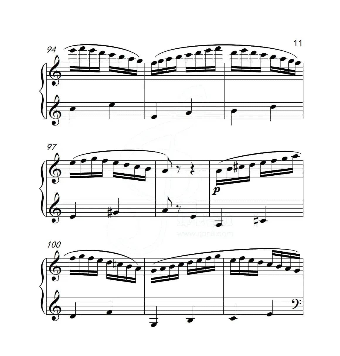 第五级A组 帕格尼尼主题变奏曲（选段）（中国音乐学院钢琴考级作品1~6级）