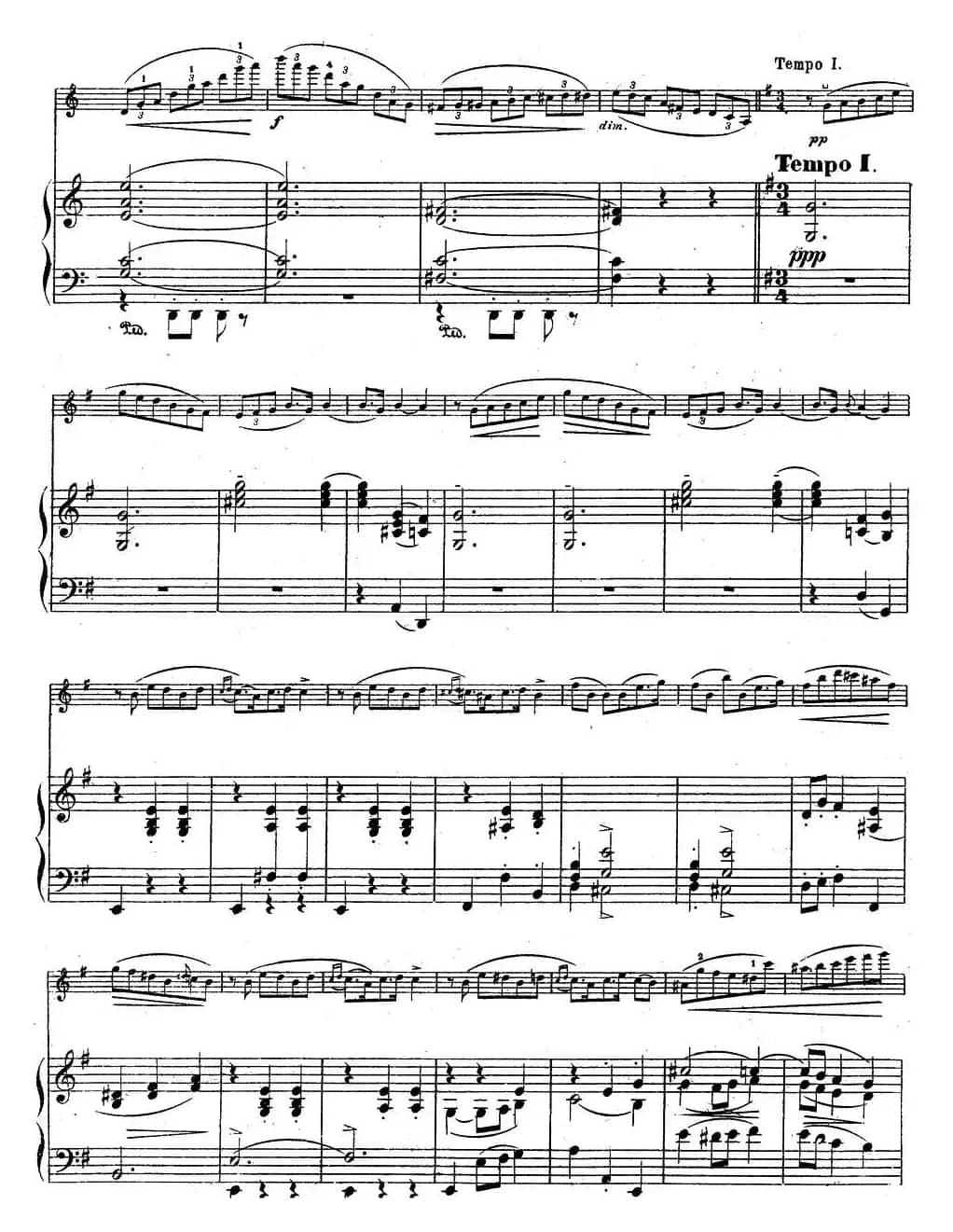 伊萨伊作品集：No.1(Dans le lointain)（小提琴+钢琴伴奏）