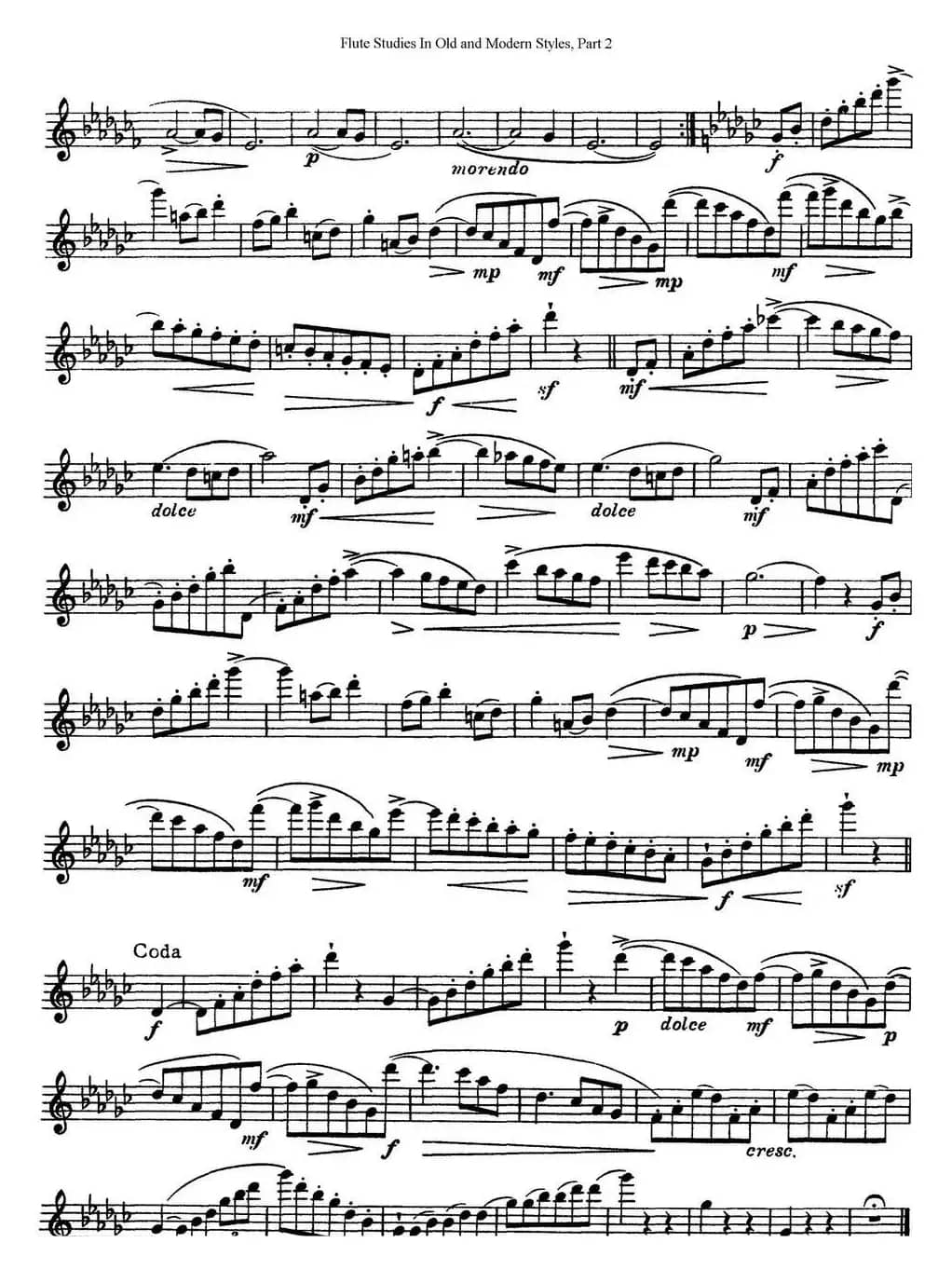 斯勒新老风格长笛练习重奏曲（第二部分）（NO.26）