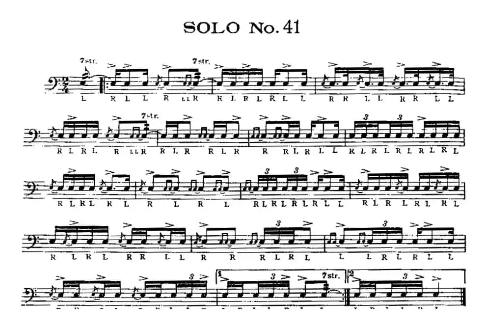 美国军鼓 SOLO No.41-45（爵士鼓谱）