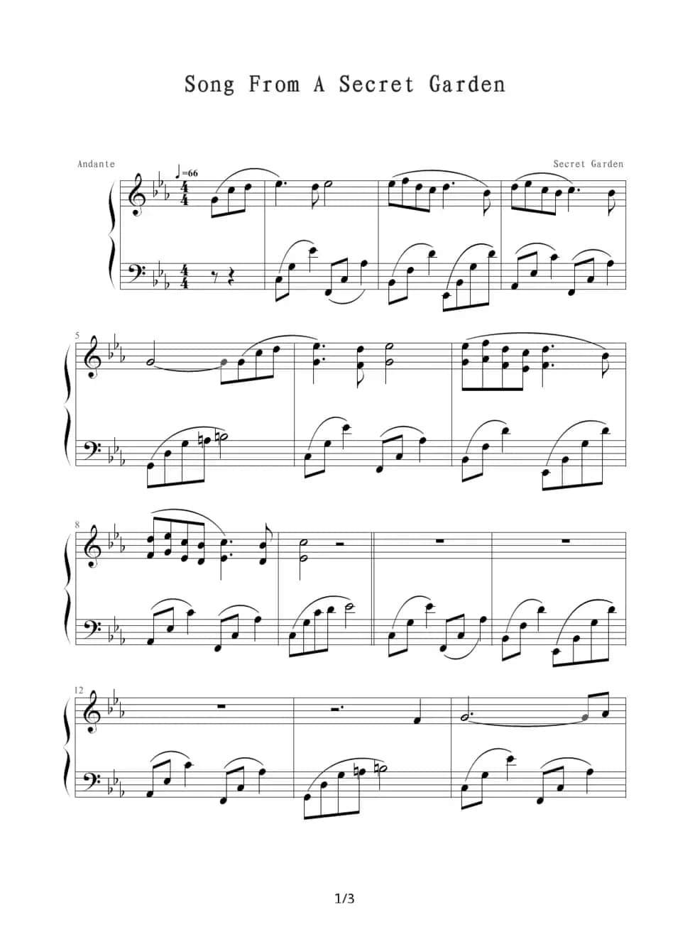 song from a secret garden