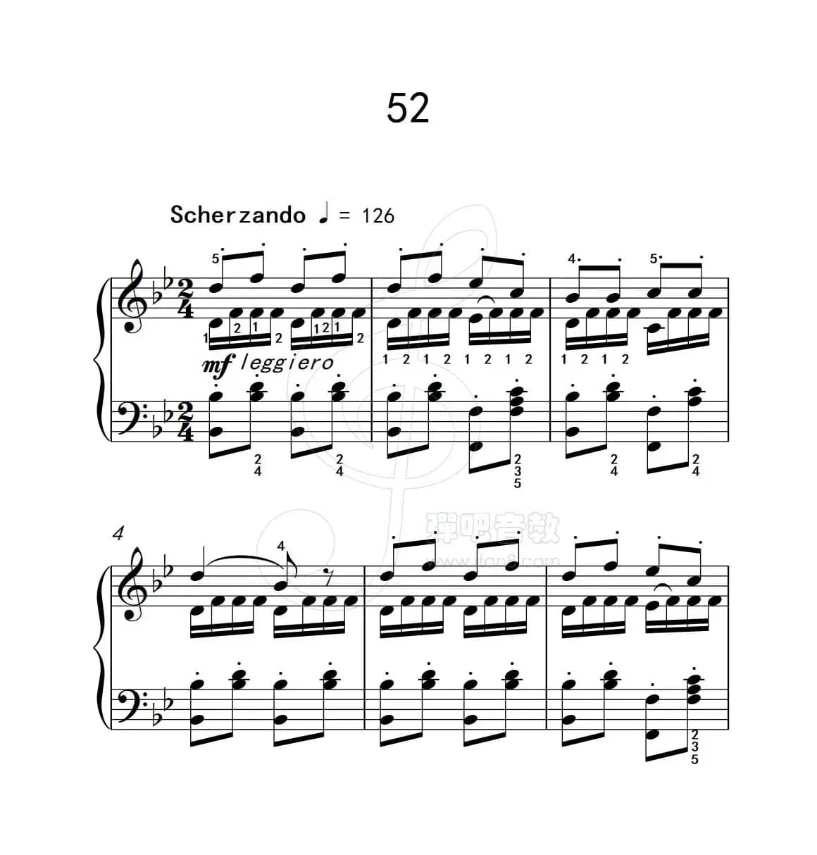 练习曲 52（克拉莫钢琴练习曲60首）