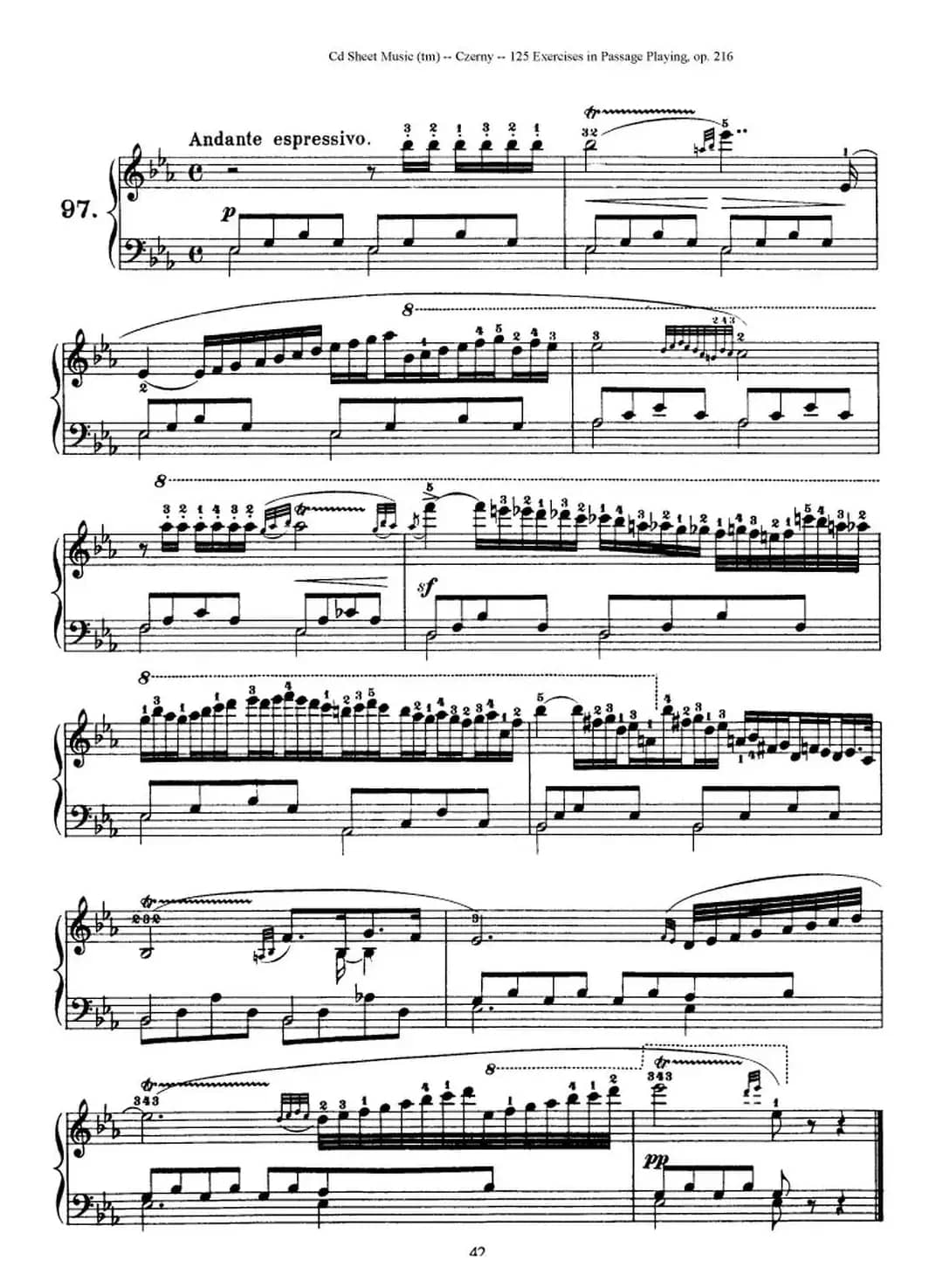 125 Exercises in Passage Playing Op.261（车尔尼125首钢琴短乐句练习曲（95——111））