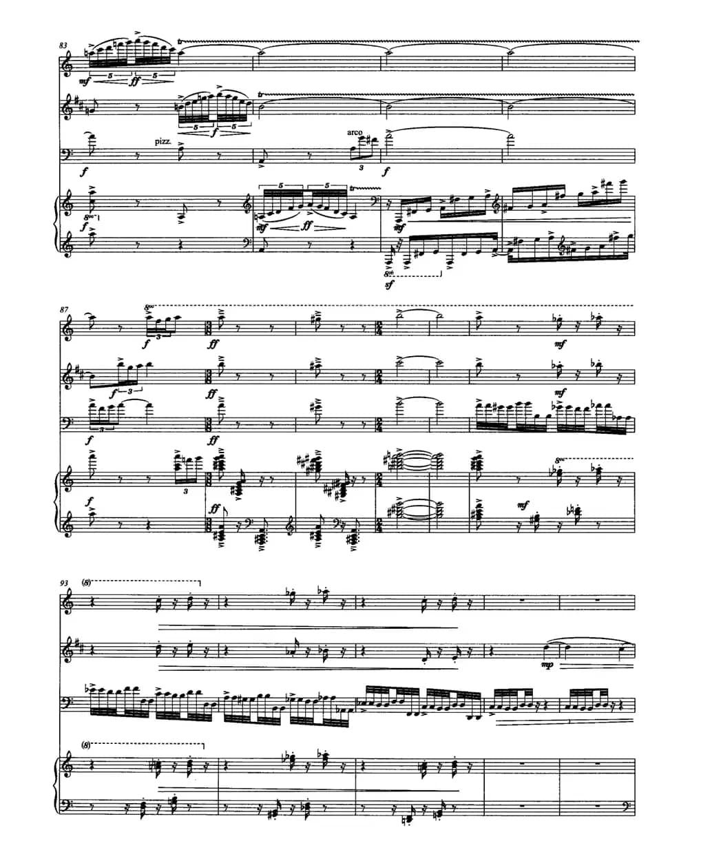 雨打芭蕉（长笛+单簧管+大提琴+钢琴）