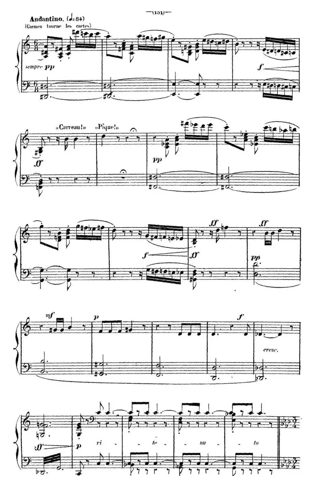 Carmen for Solo Piano（卡门全剧钢琴独奏版）（No.20）