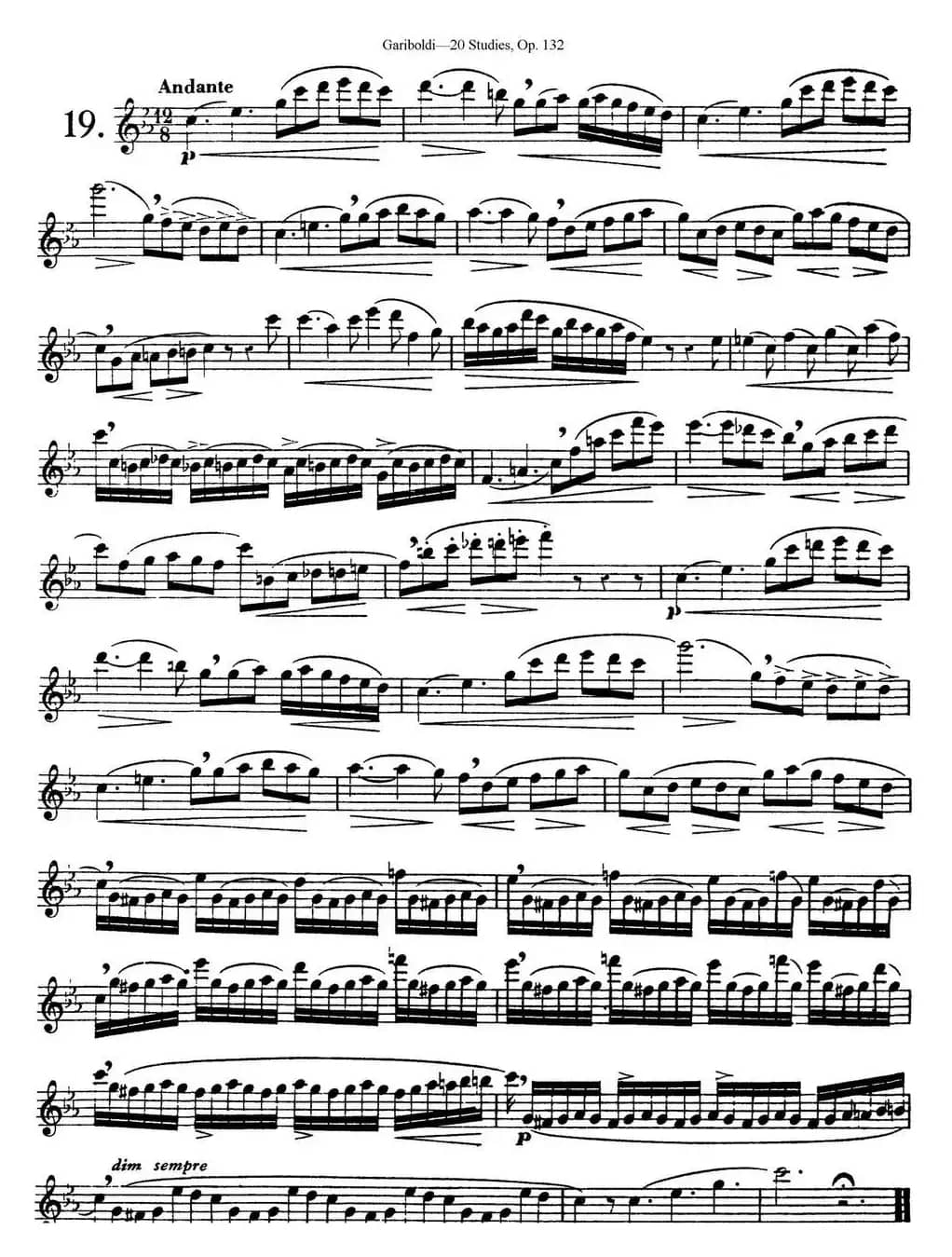 二十首练习曲作品132号之19