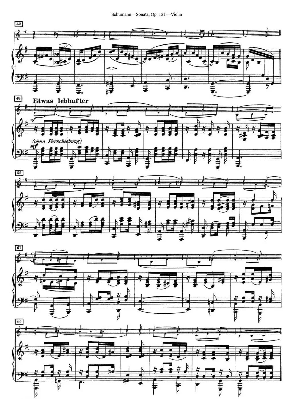 Violin Sonata Op.121（小提琴+钢琴伴奏）