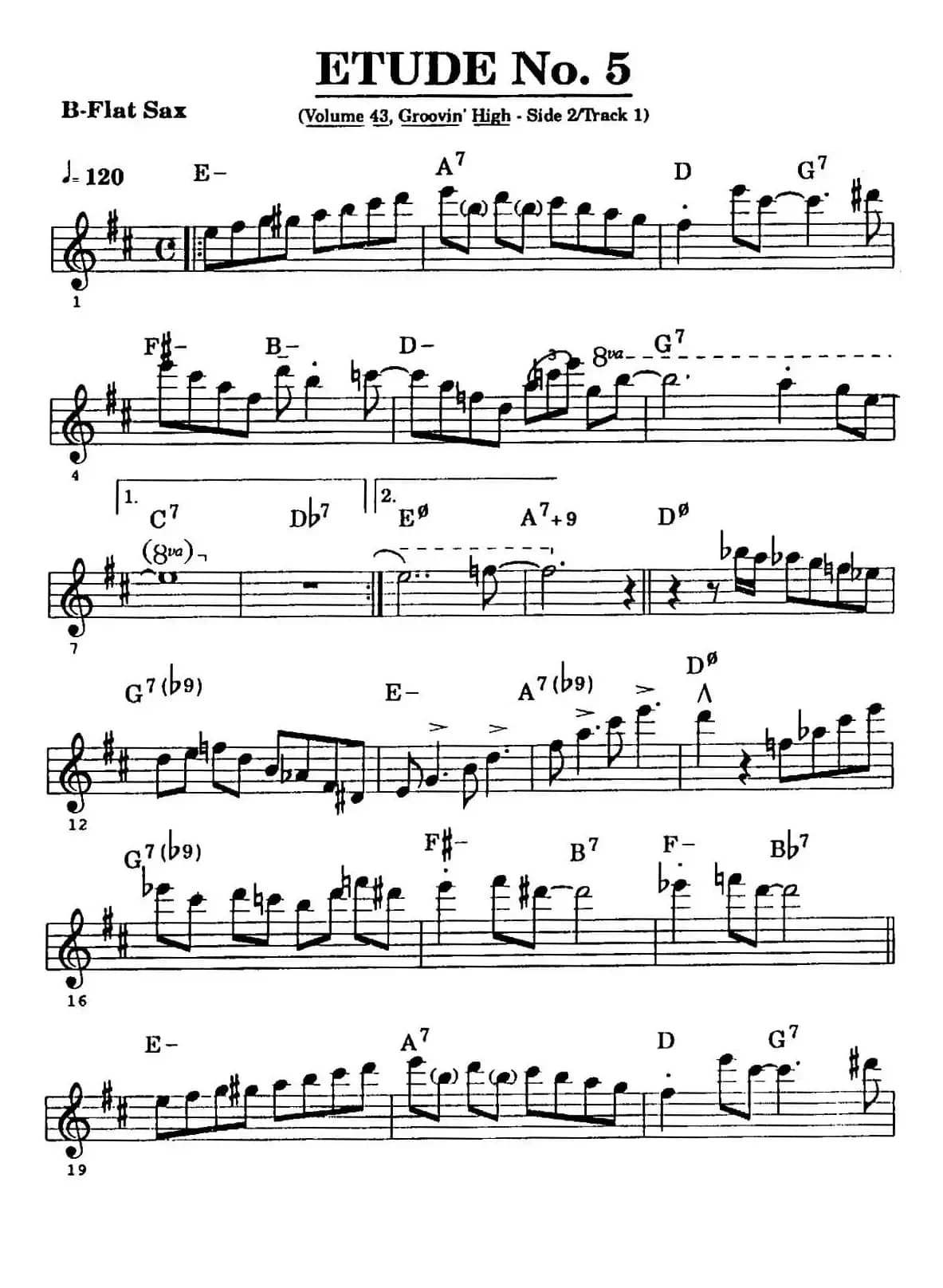 ETUDE No.5（高音萨克斯超吹练习曲）