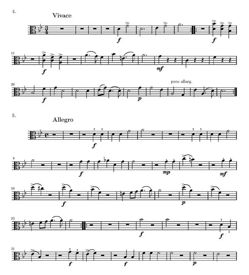 Op.6 VIII. Concerto Grosso（大协奏曲）（四重奏中提琴分谱）