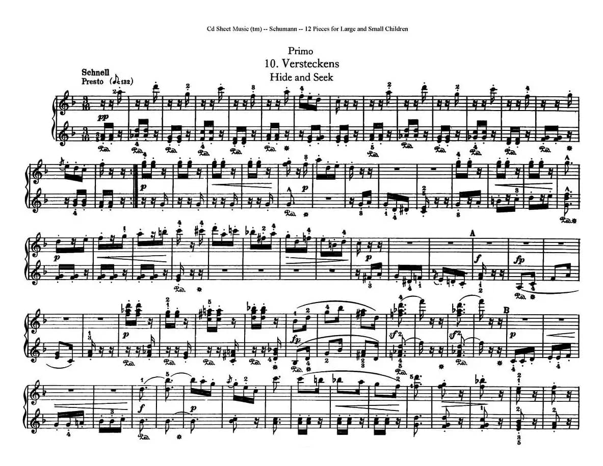 12首为孩子们而作的四手联弹曲 Op.85（四手联弹）（10）