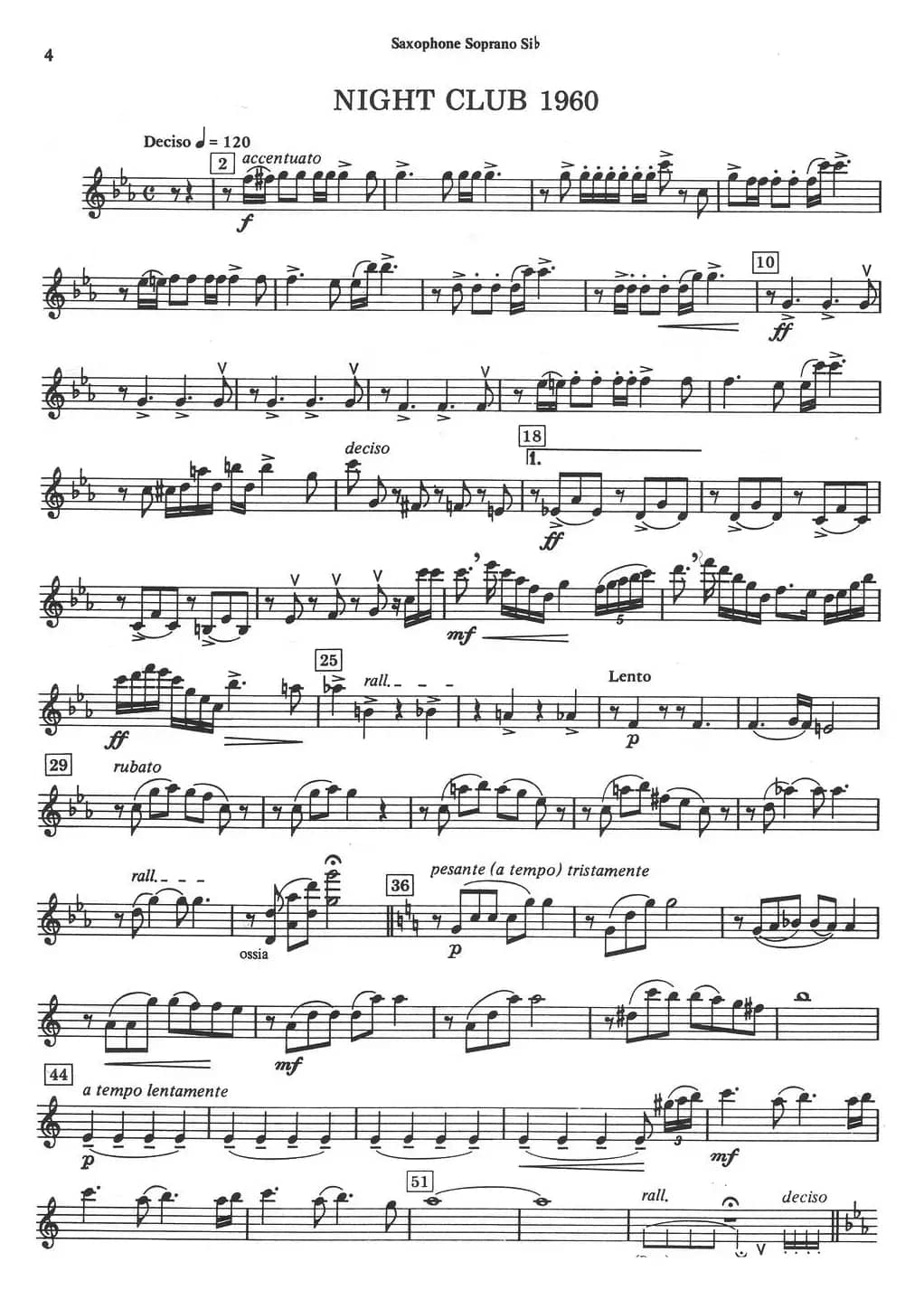 HISTOIRE DU TANGO（四重奏高音分谱）