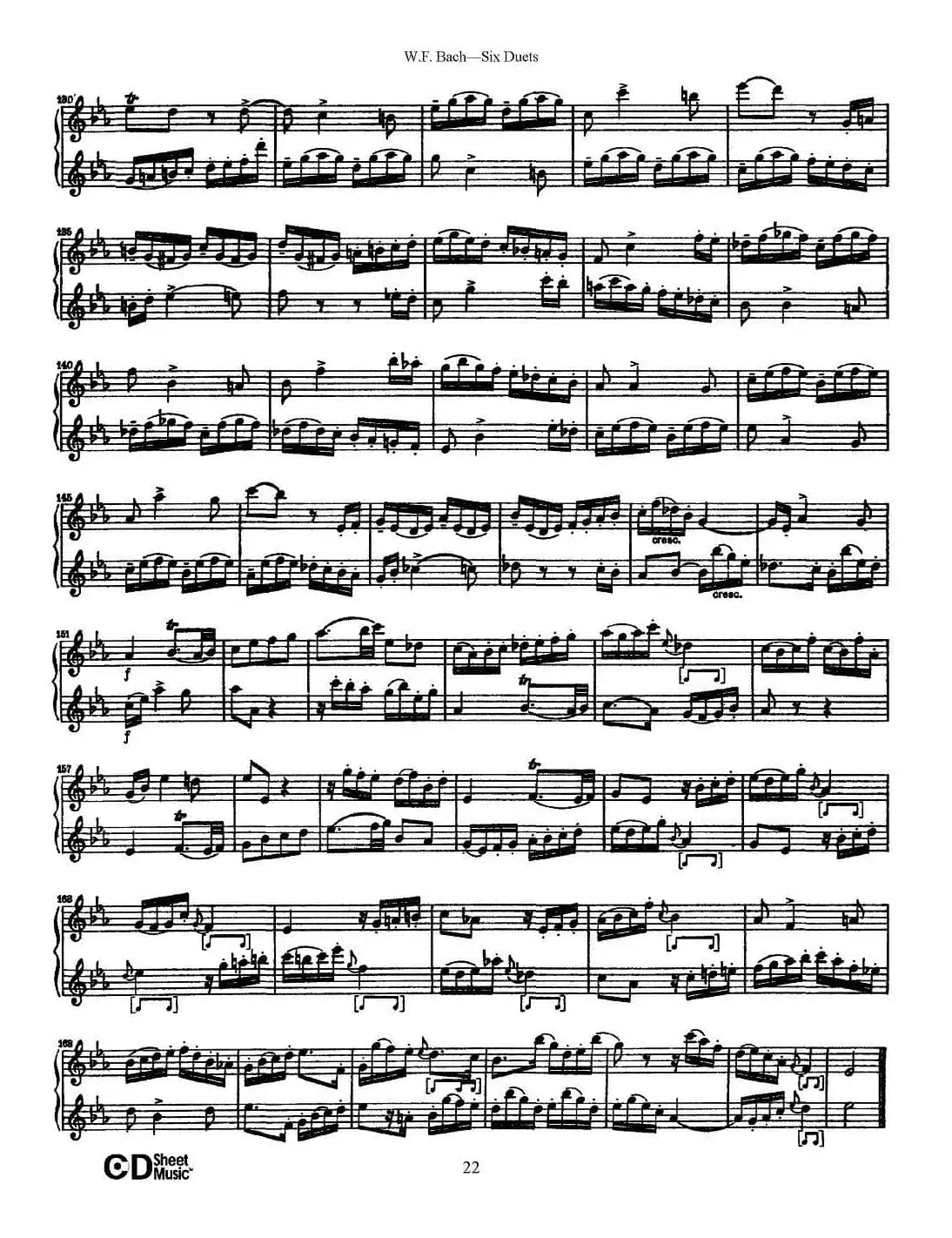 W.F.巴赫—六首二重奏练习曲（3）
