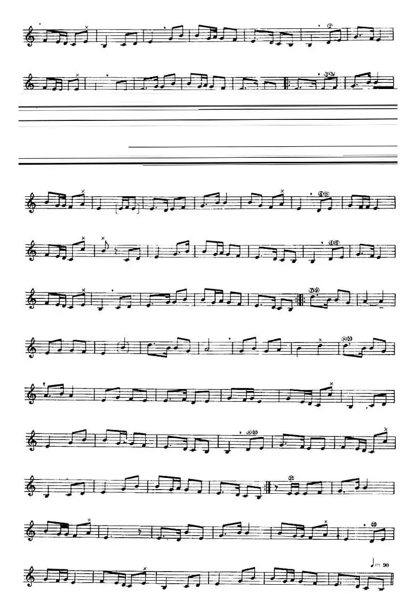 十二木卡姆：Ⅷ 乌夏克木卡姆 412——418（主旋律谱）