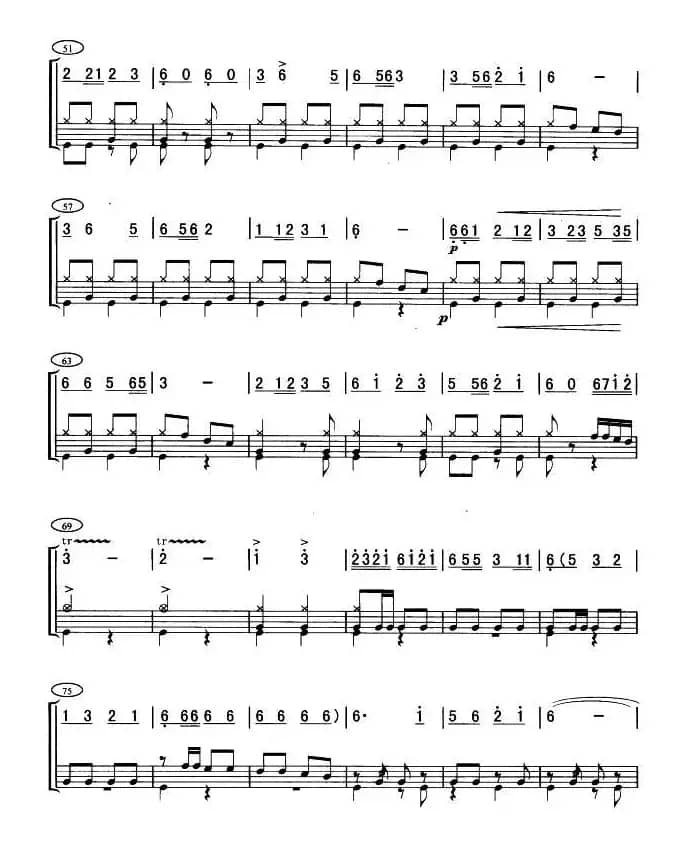 草原小骑兵（架子鼓谱）