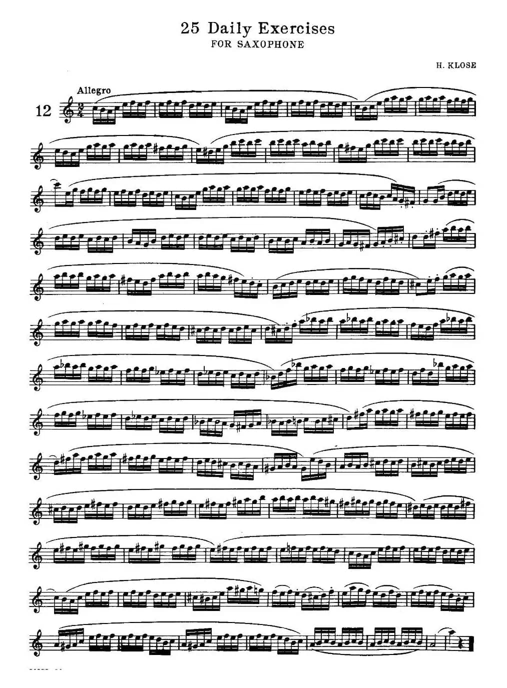 klose - 25首萨克斯练习曲（12）