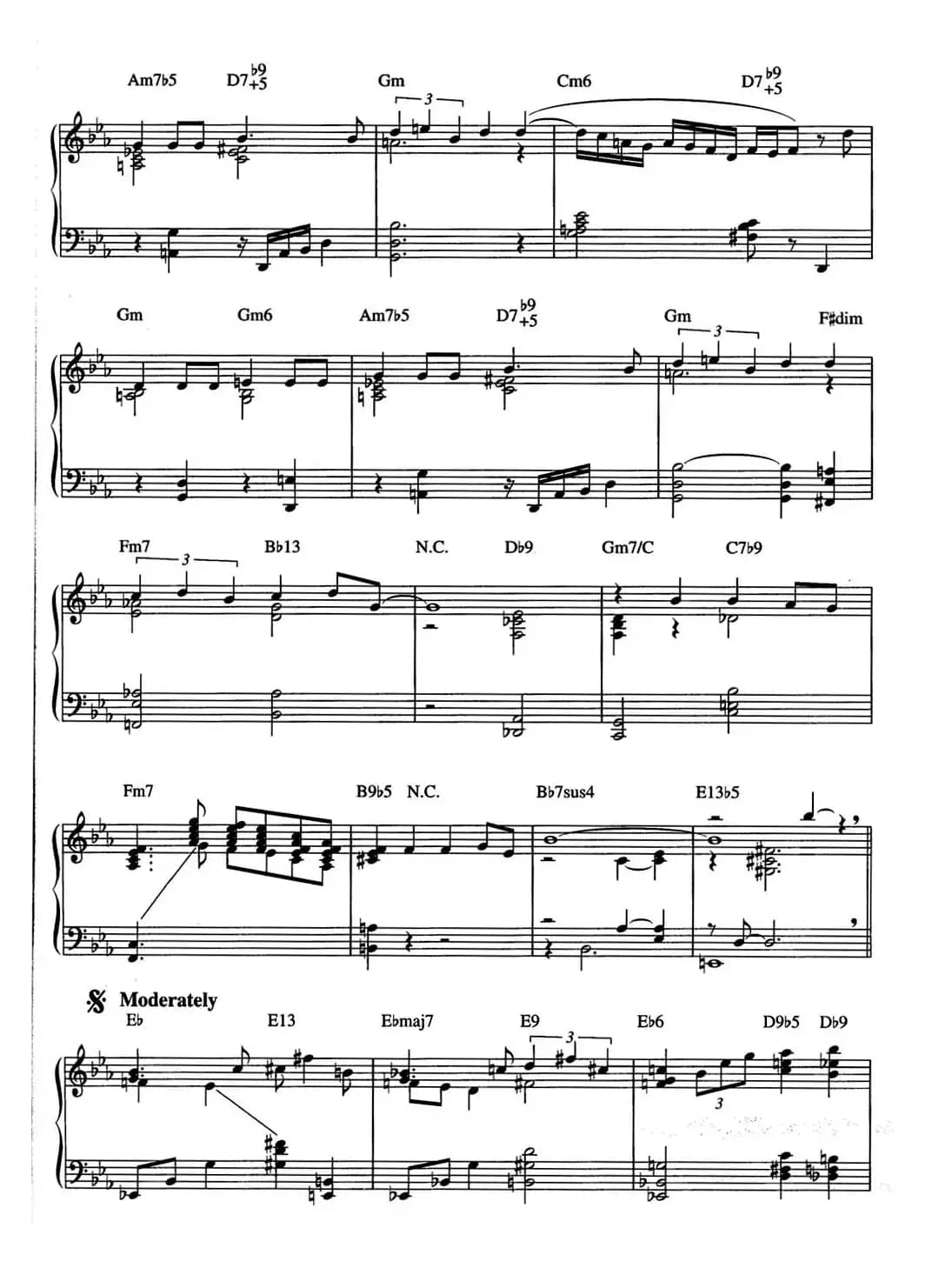 Lush Life（爵士钢琴酒吧独奏钢琴谱）