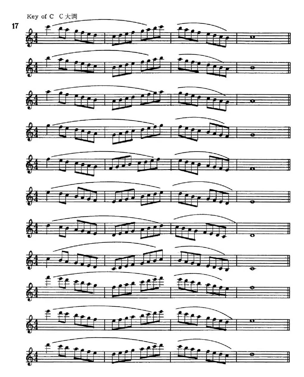 萨克斯演奏教程第一节（大调音阶-守调变奏P1—20）