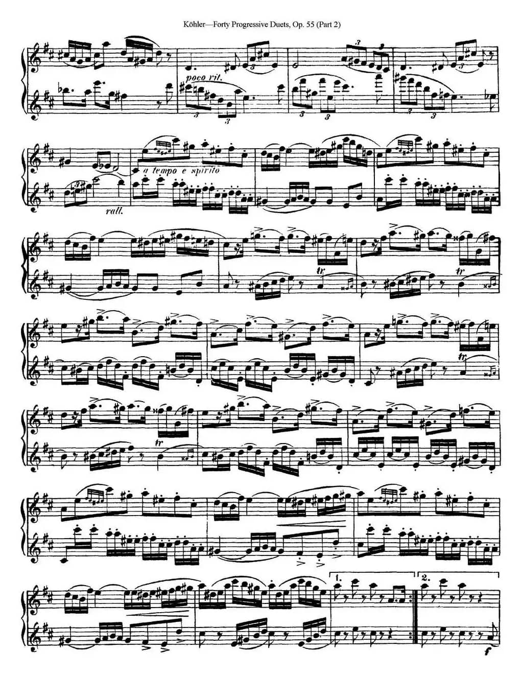 柯勒40首长笛提高练习曲OP.55（二重奏）（NO.13）