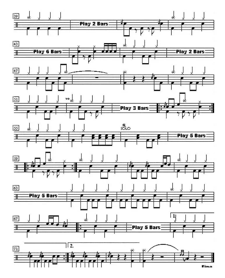 爵士鼓谱：Beyond - 我是愤怒